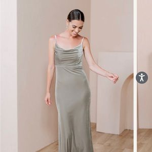 Revelry Skye Velvet Dress Size 6 Sage Green